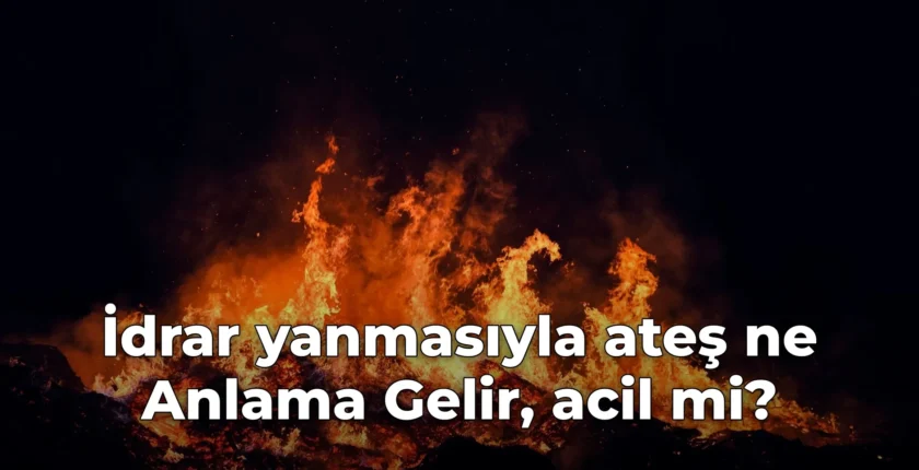 İdrar yanmasıyla ateş ne Anlama Gelir, acil mi?